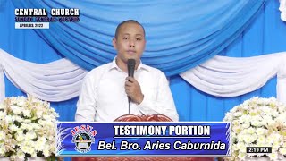 Download Lagu JMCIM | Testimony Portion | Bel. Bro. Aries Caburnida | April 3, 2022 Thumbnail