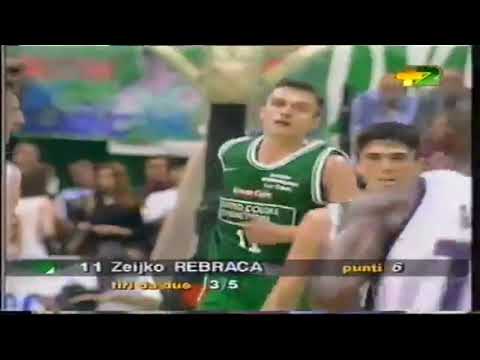 Zeljko Rebraca 1997 LEGA Final G4 Benetton Treviso vs Teamsystem Fortitudo Bologna