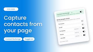 How to Capture Contacts From Your Page (Contact Exchange)