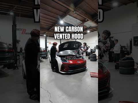 We installed a new carbon vented hood from Ark Performance! Looks super aggressive #subaru #brz