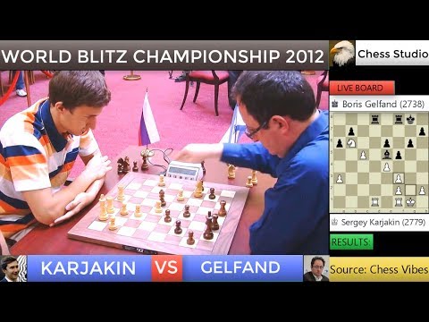 SERGEY KARJAKIN VS BORIS GELFAND | WORLD BLITZ CHAMPIONSHIP 2012