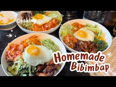 We tried making Korean Bibimbap 😋|| Homemade Bibimbap || Simple Recipe