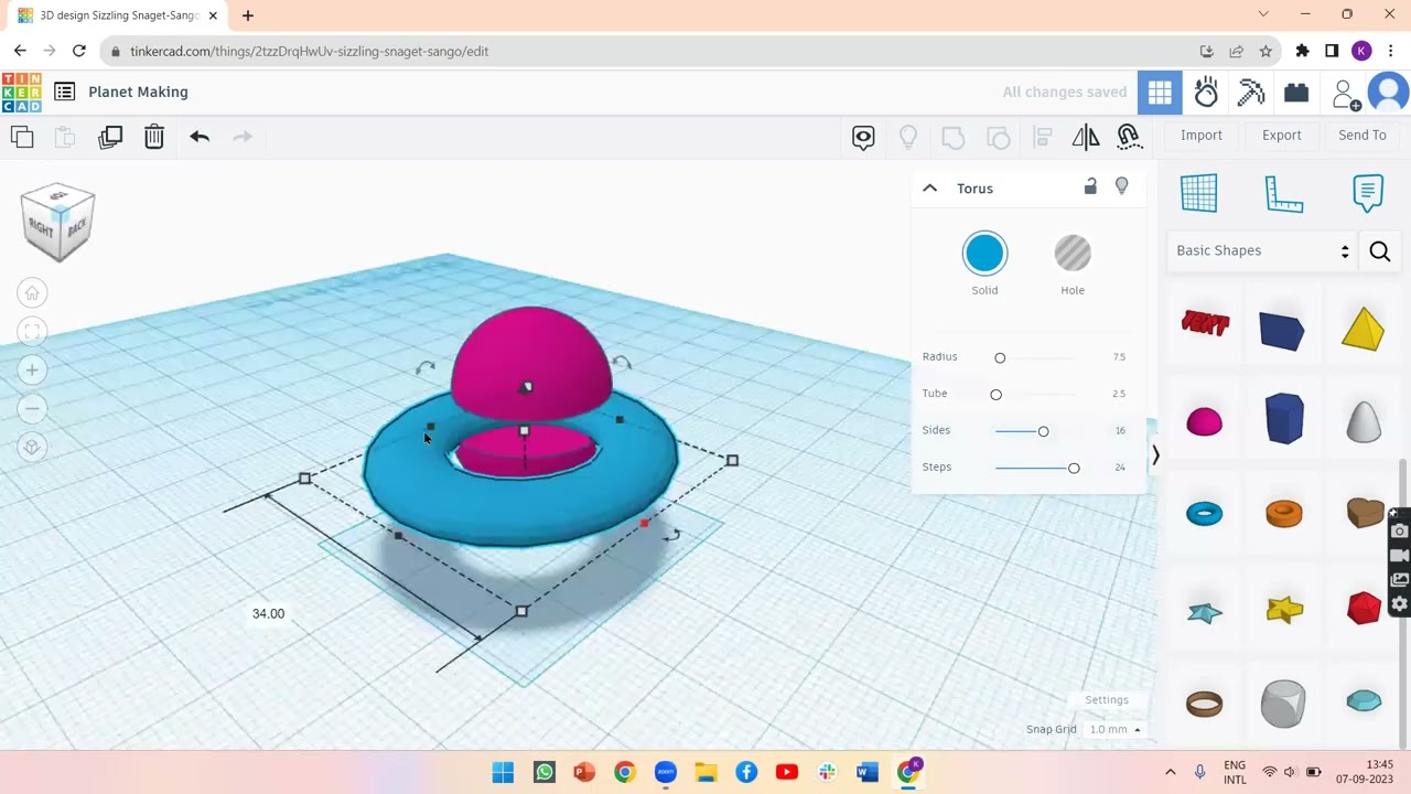 3D Modelling Planet Making Session - 2Using Tinkercad 3D