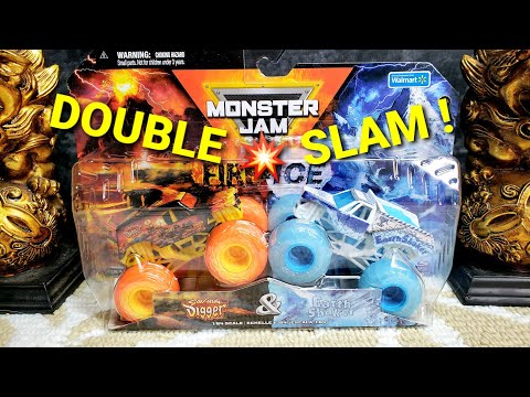 MONSTER JAM, FIRE AND ICE SON-UVA DIGGER & EARTH SHAKER REVIEW !..🔥🧊