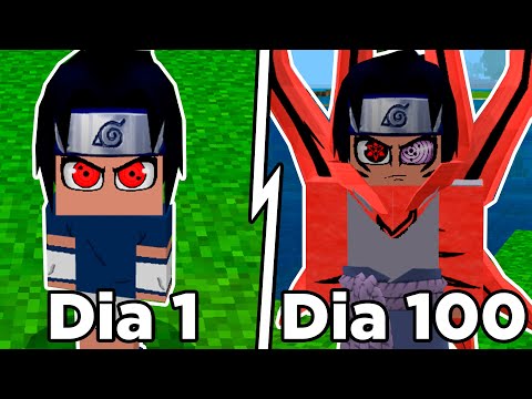 SOBREVIVI 100 DIAS no NARUTO MINECRAFT!