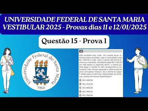 UFSM 2025 - Test 1 - Question 15 - Pilates, Yoga and Weight Training - Compound Interest