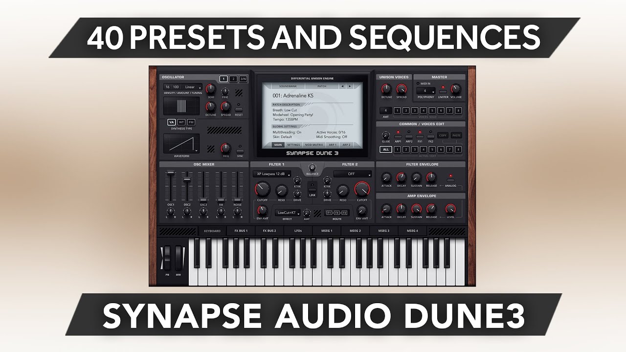 LFO051 - Symbiosis - Synapse Audio Dune 3 ( 40 presets ) - Video Preview 1