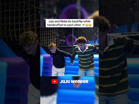 Juju and Nidal do backflip while handcuffed 💀🤣🤣 #jujuwonder #nidalwonder