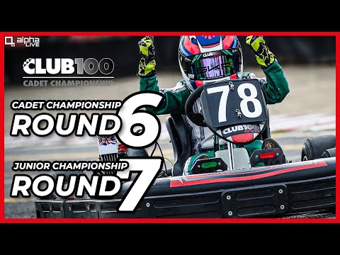 CLUB100 Cadet Round 6 & Junior Round 7 | LIVE | Clay Pigeon Raceway