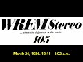 105.1 WRFM New York - beautiful music 1986