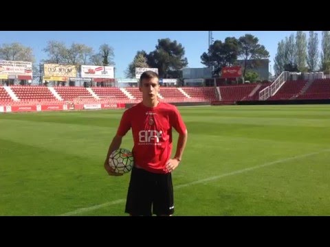 Pere Pons, Jugador del Girona FC present a l'EPS Camp