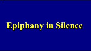 The Epiphany in Silence JamesPoeartistry.Online