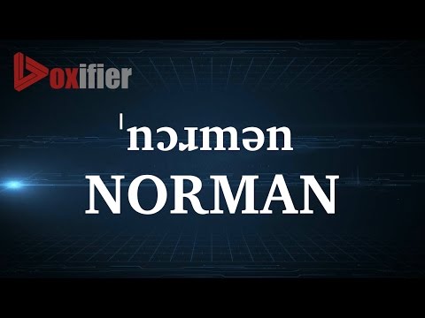 How to Pronunce Norman in English - Voxifier.com