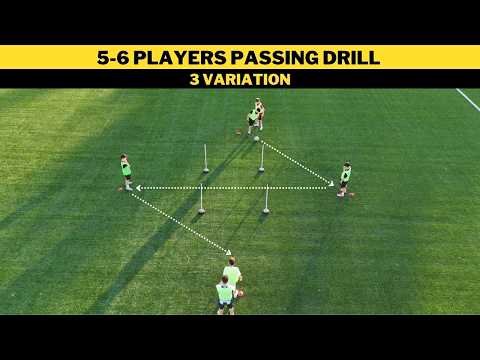 Passoefening met 5–6 spelers | 3 variaties | Voetbaltraining | U13 U14 U15 U16