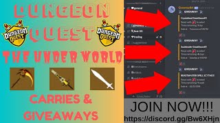 Dungeon Quest Roblox Giveaway Live Today ฟร ว ด โอออนไลน ด ท ว - live roblox giveaway roadto2k dungeon