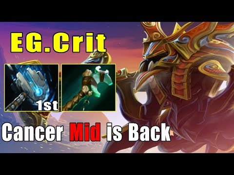 EG.Crit [Nyx Assassin]  Midlane Gank Everywhere 1st Item Meteor Hammer (FullGame Dota2 7.23)