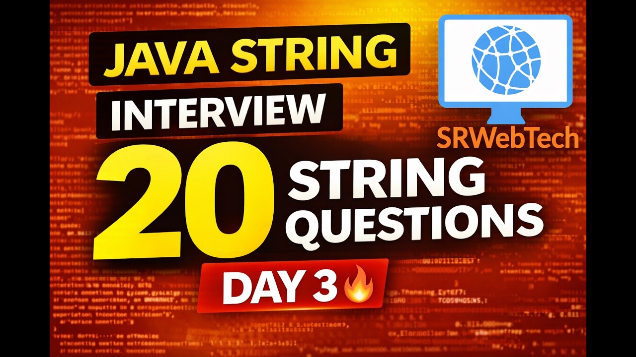 Top 20 Java String Interview Questions and Answers | Core Java Interview | Day 3