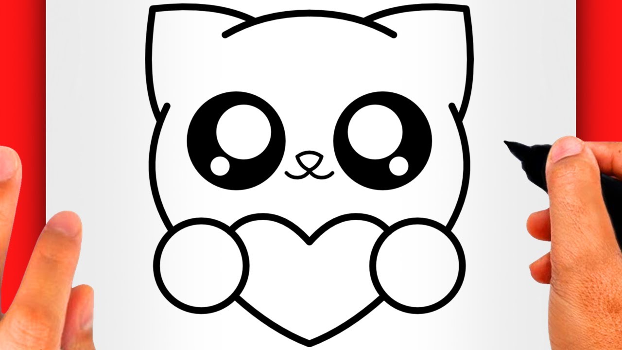 HOW TO DRAW A CAT DRAWING STEP BY STEP FOR BEGINNERS (EASY AND SLOW)