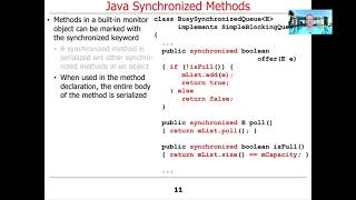 Java Monitor Object Synchronized Methods