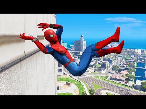 GTA 5 Jumping off Highest Buildings #25 - GTA 5 Funny Moments & Gameplay Fails