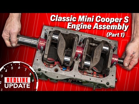 Thumbnail for Assembly begins on our classic Mini Cooper S 1275cc engine by GAZ, video, Car, Vehicle, vide