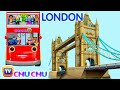 Wheels On The Bus Go Round And Round Song | London City | Popular Nursery Rhymes By ChuChu TV