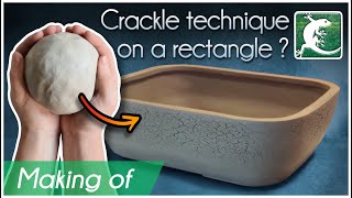 Making of a big cracked bonsai pot with clay slab | Tutorial ceramic without wheel