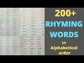 RHYMING WORDS RHYMING WORDS IN ENGLISH