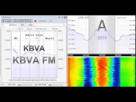 Es FM DX KBVA Fayetteville AR 15July2014 106.5 Mhz