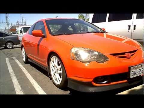 2004 Milano Red Acura RSX (DC5) lowered on D2 coilovers on authentic 17\" Integra Type R Rims