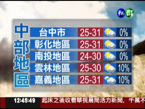 十月二十九日華視午間氣象