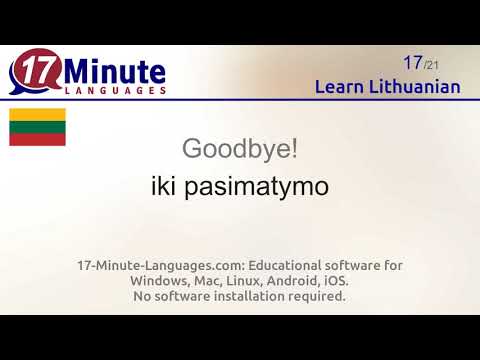 Learn Lithuanian (Part 2)