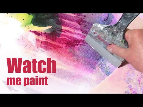 Vom ersten Pinselstrich zum fertigen Acrylbild, tolle Effekte mit Silikon Pinsel, abstrakte Malerei