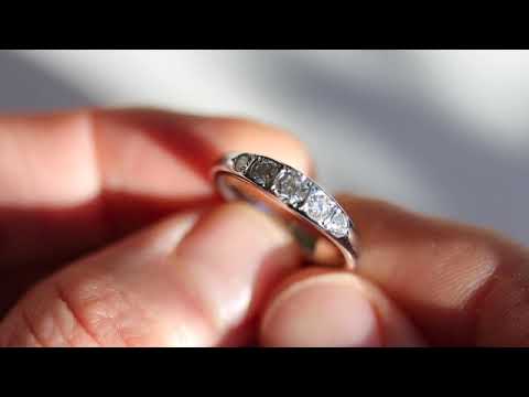 Chunky Bead set Five Stone Ring