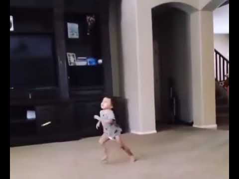 Child shot by nerf gun very dramatically (slow mo)