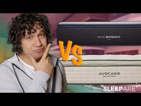 Helix Midnight Luxe VS Avocado Green Medium Mattress Review & Comparison 2024