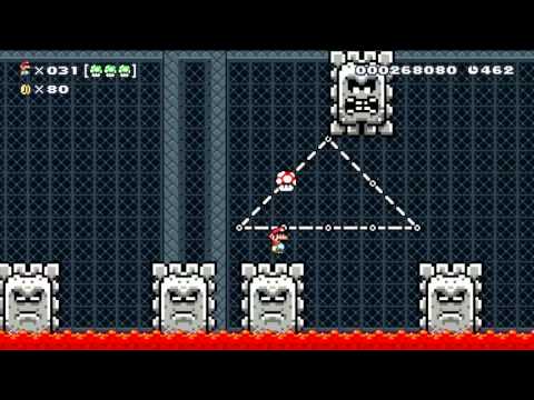 "Thwomp Throwdown" Course on Super Mario Maker - "super expert level #3"