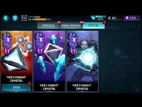 Tier 3 Knight Crystal Opening - Transformers: Forged to Fight