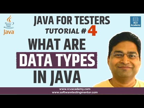 Java for Testers 4 What are Data Types in Java