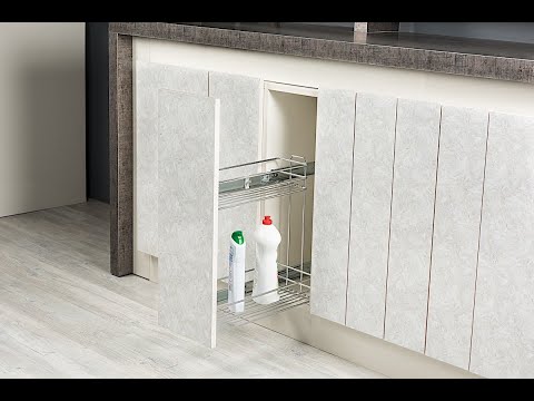 Миниатюра изображения товара Корзина выдвижная Starax 200 S-2213-C (боковое крепление, хром)