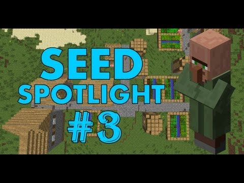 Minecraft 1.7.4 Seed Spotlight: DOUBLE VILLAGE, PYRAMID, DIAMONDS! #3