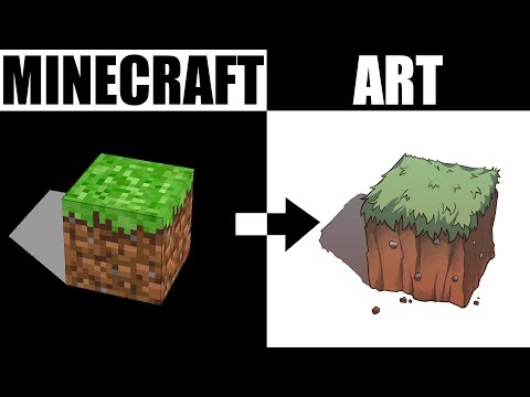 ARTIST TURNS MINECRAFT INTO ART (Drawing Hack for Backgrounds)