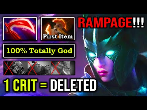THE 1 CRIT QUEEN IS BACK First Item Fury 100% Totally Destroyed + Insane Farm Phantom Assassin DotA