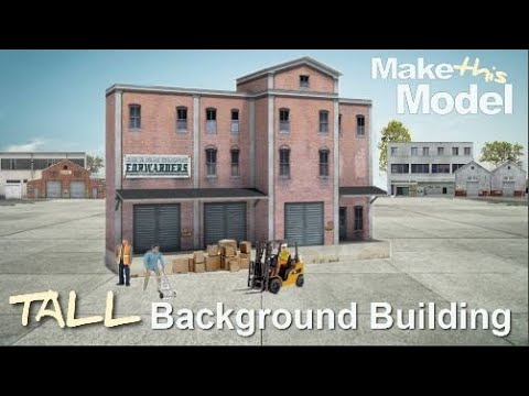 Realistic Scale Model Industrial Railroad Background Building From Paper |🔥