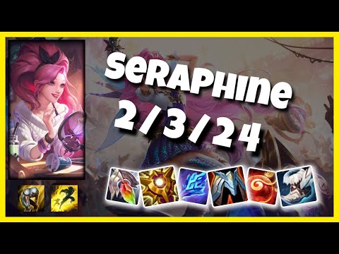 Seraphine vs Pantheon KOREAN Challenger SUPPORT (2/3/24) Gameplay Replay - Patch 10.23