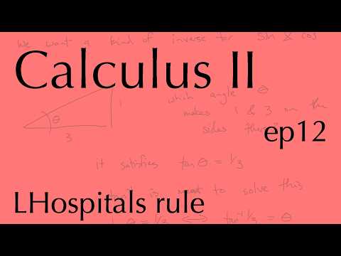 Calculus II ep12: L'Hospital's rule (Oct 5, 2026)