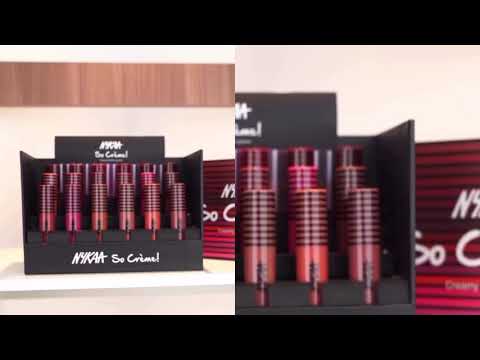 1 Minute - 18 Lipswatches! // NYKAA SO CREME ALL 18 SWATCHES!