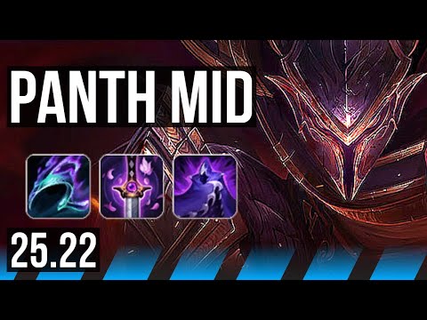 PANTHEON vs YASUO (MID) | 8 solo kills, Legendary, 15/4/6, 500+ games | KR Master | 25.22