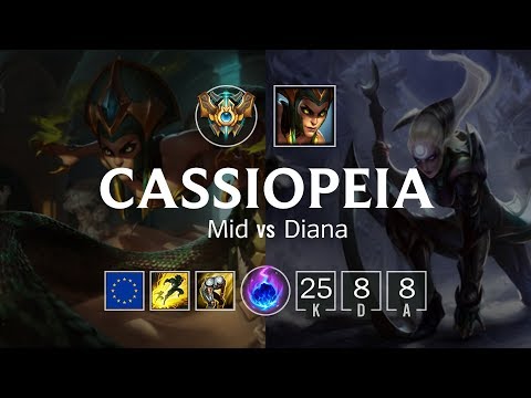 Cassiopeia Mid vs Diana - EUW Master Patch 8.24
