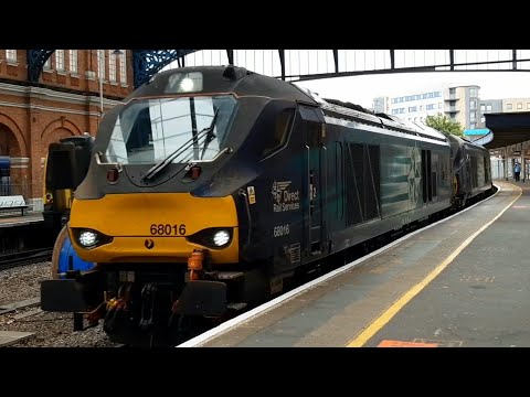 Nuclear Train - DRS Class 68 68016 & 68018 at Bournemouth with Crewe-Winfrith - 6Z62 - 26/05/22
